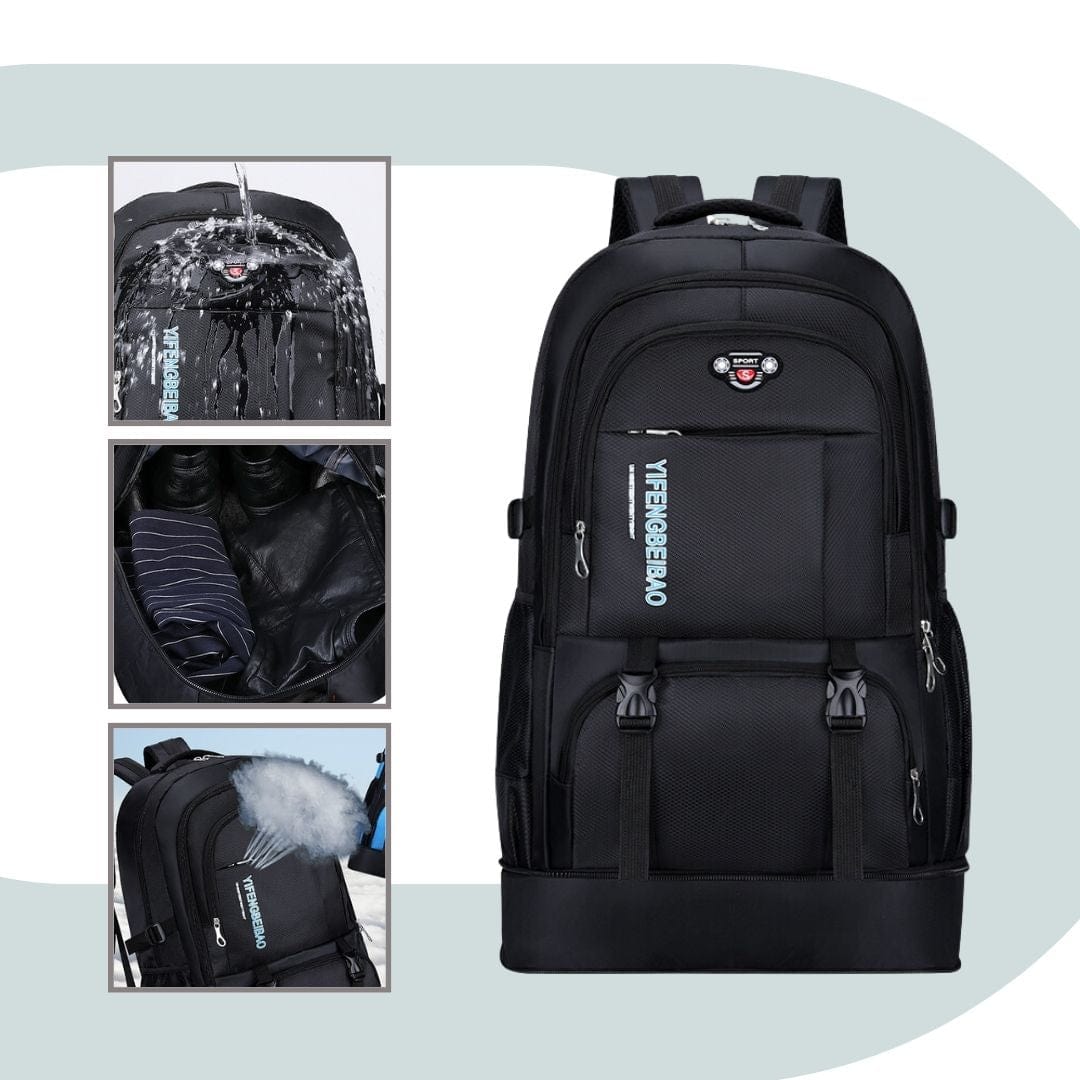 bags : Travela Reis Rugzak Zwart in van Pantino