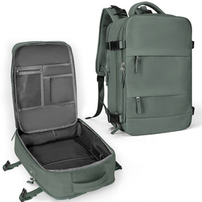 bags : Rugzak Legergroen - TravelBag - Laptop Flight Approved in Legergroen van Pantino