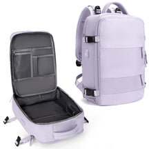 bags : Rugzak Legergroen - TravelBag - Laptop Flight Approved in Lilac Dreams van Pantino