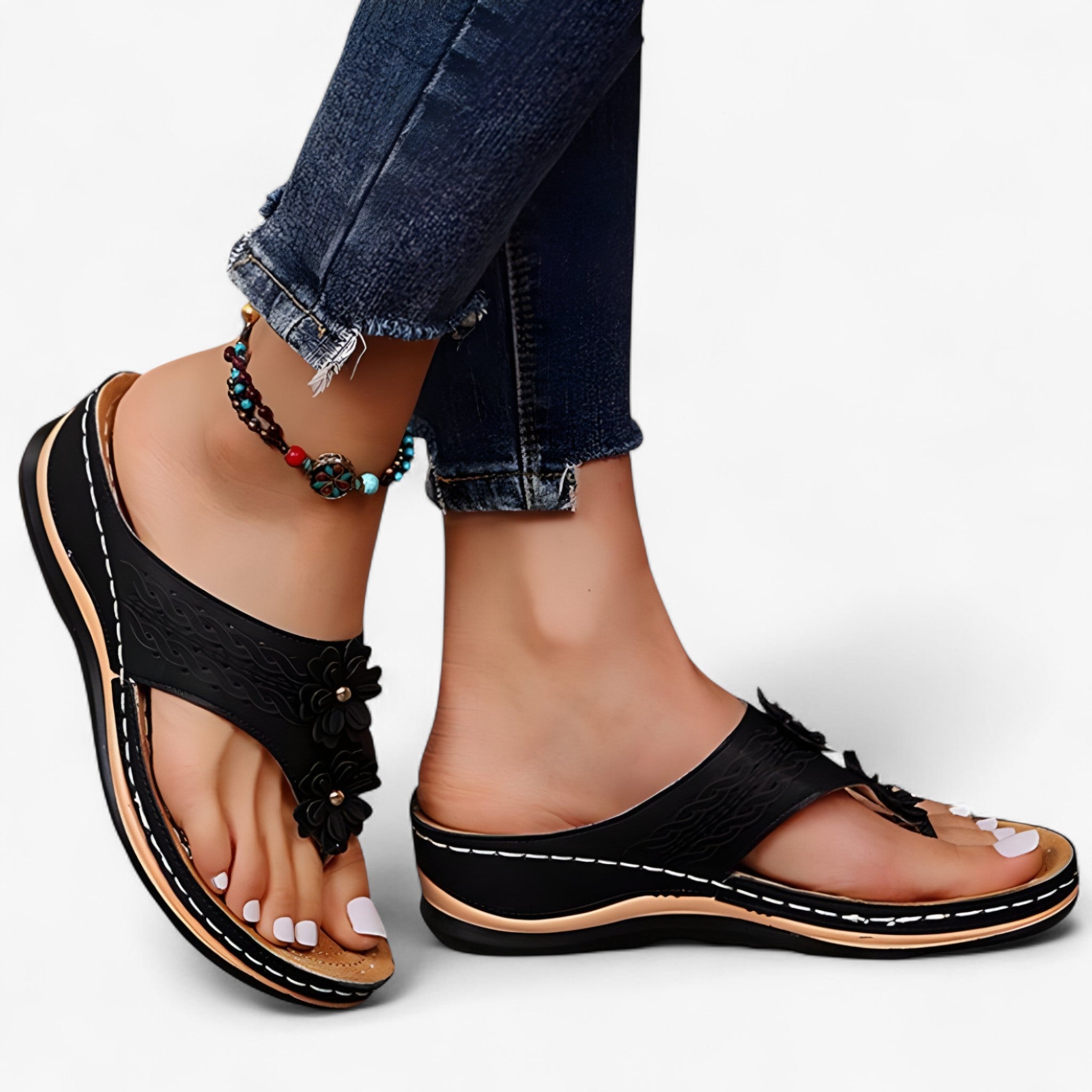 Elegante Dames Sandalen van Echt Leer: Comfortabel, Lichtgewicht en Ademend voor de Zomer