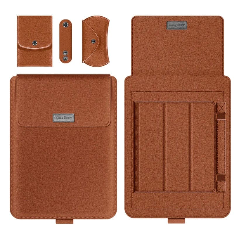 bags : Laptoptas Zwart - Alles-in-Één Waterbestendig - Nylon in Bruin van Pantino