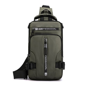 bags : Compacte Rugtas Heren Army Green - Khaki in Army Green 18cmx10cmx30cm van Pantino