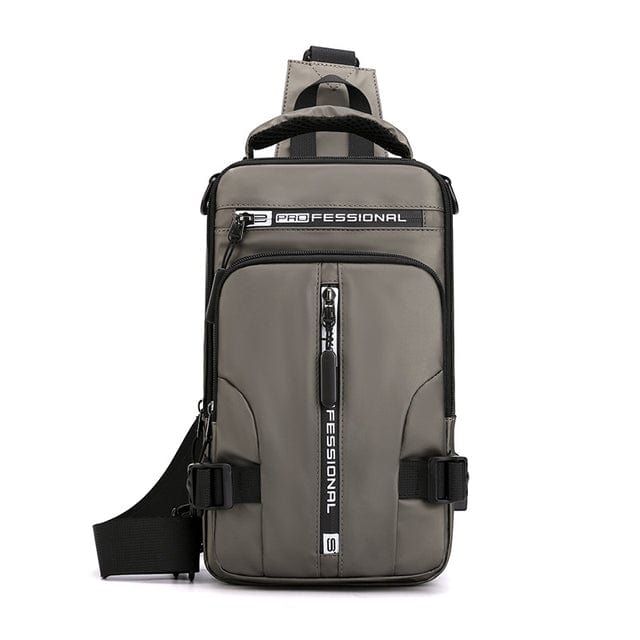 bags : Compacte Rugtas Heren Army Green - Khaki in Khaki 18cmx10cmx30cm van Pantino