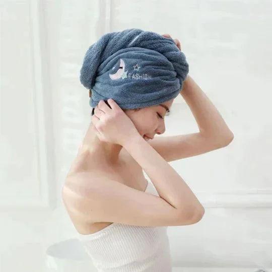 Hair Towel : TurbieTwist - Microvezel Haarhanddoek - Donkerblauw in van Pantino