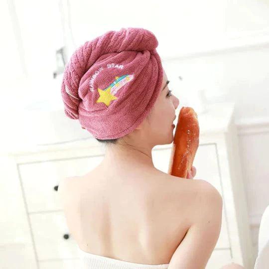 Hair Towel : TurbieTwist - Microvezel Haarhanddoek - Donkerblauw in van Pantino