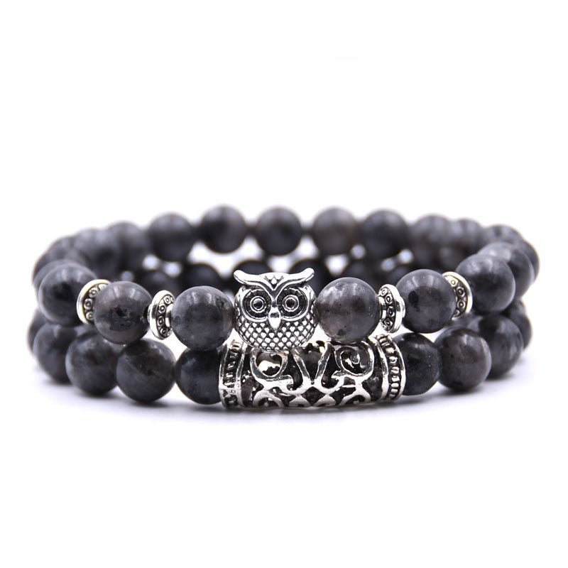 Bracelet : Uilen Kralen Armband Unisex - Spiritueel Symbolisch Design - Kralen in van Pantino