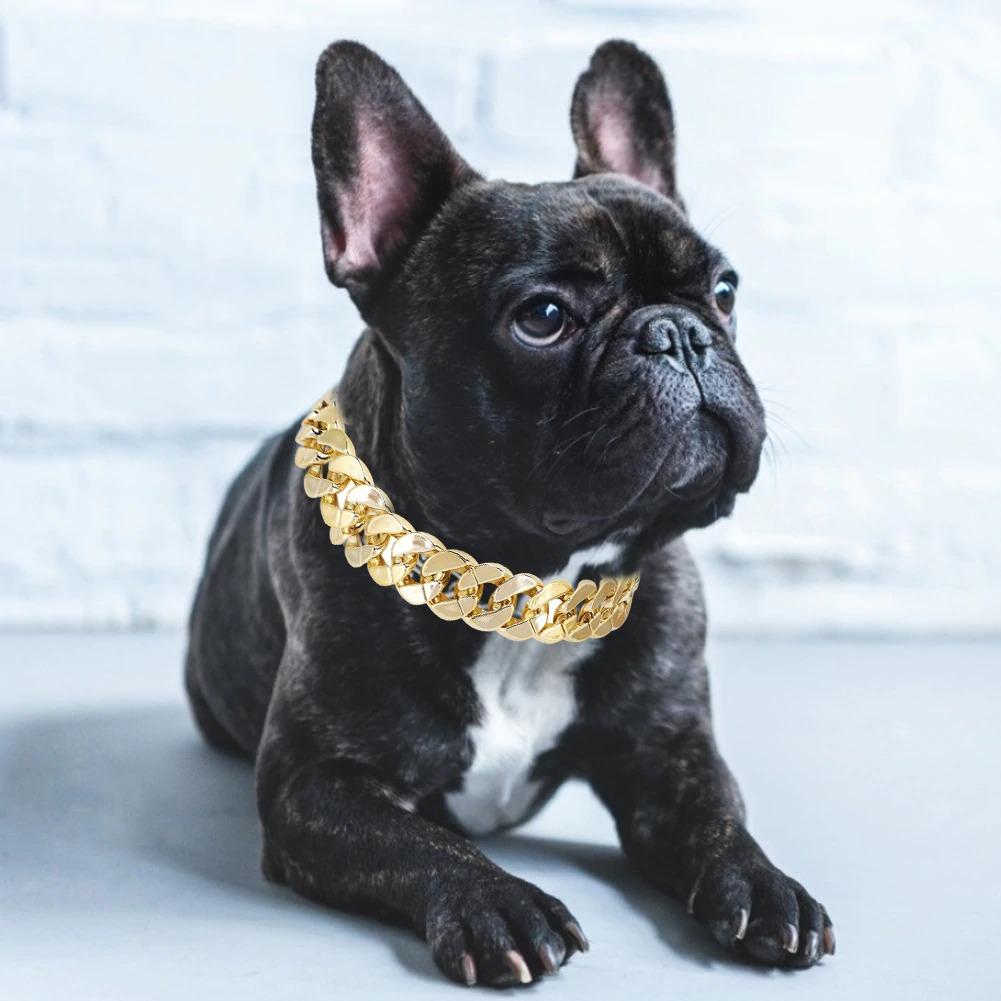 pets : BlingBling - Metalen Honden Ketting - Zilver met Diamand in van Pantino