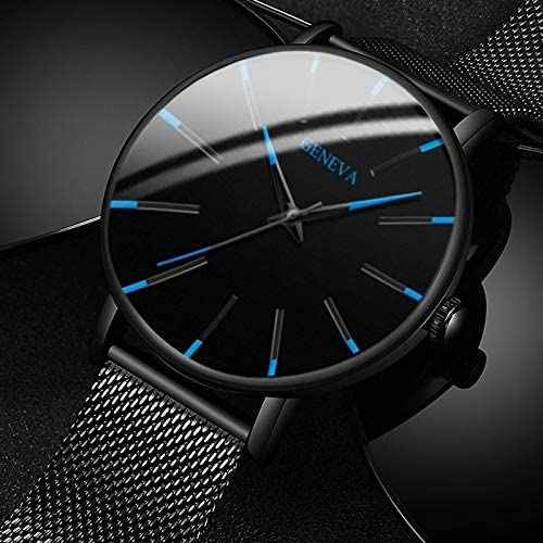 Watch : Montre Homme Geneva Quartz Ultra-Fine Argent Acier Inoxydable Élégante Minimaliste 40mm in van Pantino