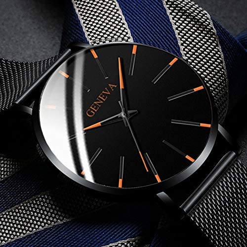 watches : Heren Horloge Zwart Ultra-Dun Quartz - Stijlvol Zakelijk Polshorloge met Leren Band in van Pantino