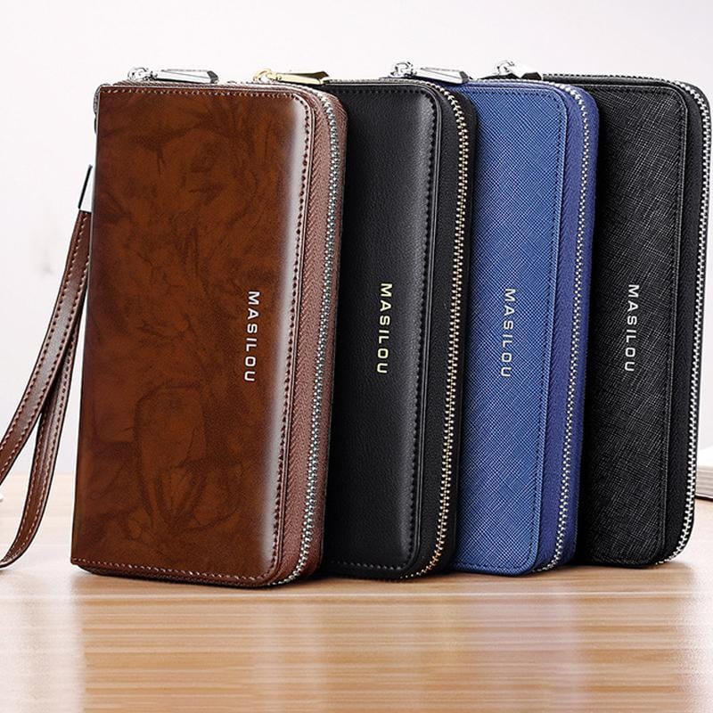 bags : Portemonnee Unisex Bruin (Voor Heren) - Rfid Lange in van Pantino