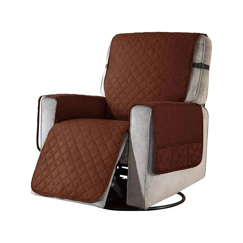 home & garden : Universele Fauteuil Hoes - Zachte Stoelbescherming Universeel - Microvezel in Donkerbruin van Pantino
