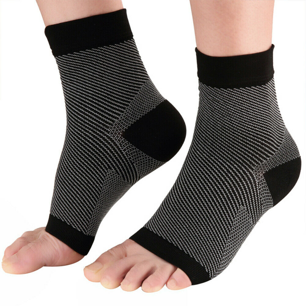 Compression Socks : Compressiekousen Wit - Voetpijn Verlichtend Ondersteuning - Elastisch in Zwart van Pantino