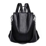 Leder Rucksack Damen - Langlebiges PU-Leder Mehrere Fächer - PU-Leder