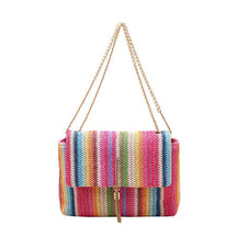 bags : Regenboog Schoudertas - Khaki in Gekleurd van Pantino