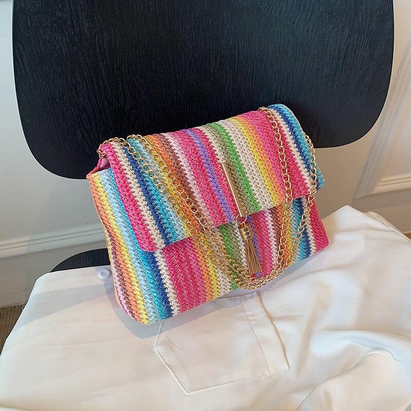 bags : Regenboog Schoudertas - Khaki in van Pantino