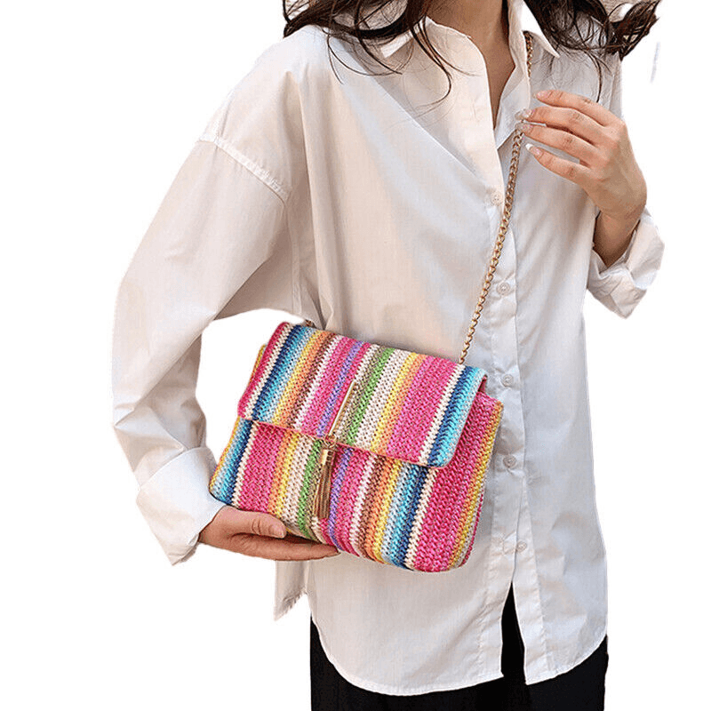 bags : Regenboog Schoudertas - Khaki in van Pantino