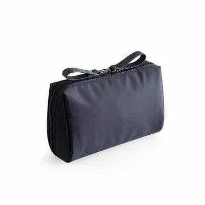 bags : Elegante Cosmetisch Tasje met Dubbele Rits - Groen in Zwart van Pantino