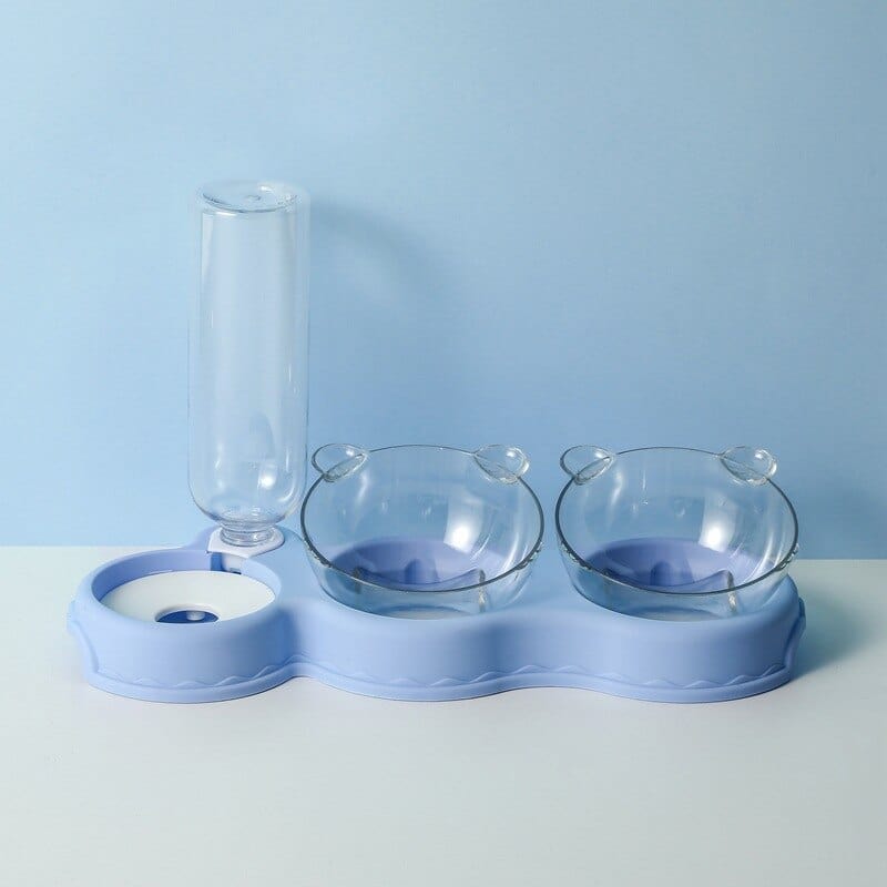 pets : 3-in-1 Karl Kattenvoerbak Praktische Jouw - Donkerblauw in Blauw van Pantino