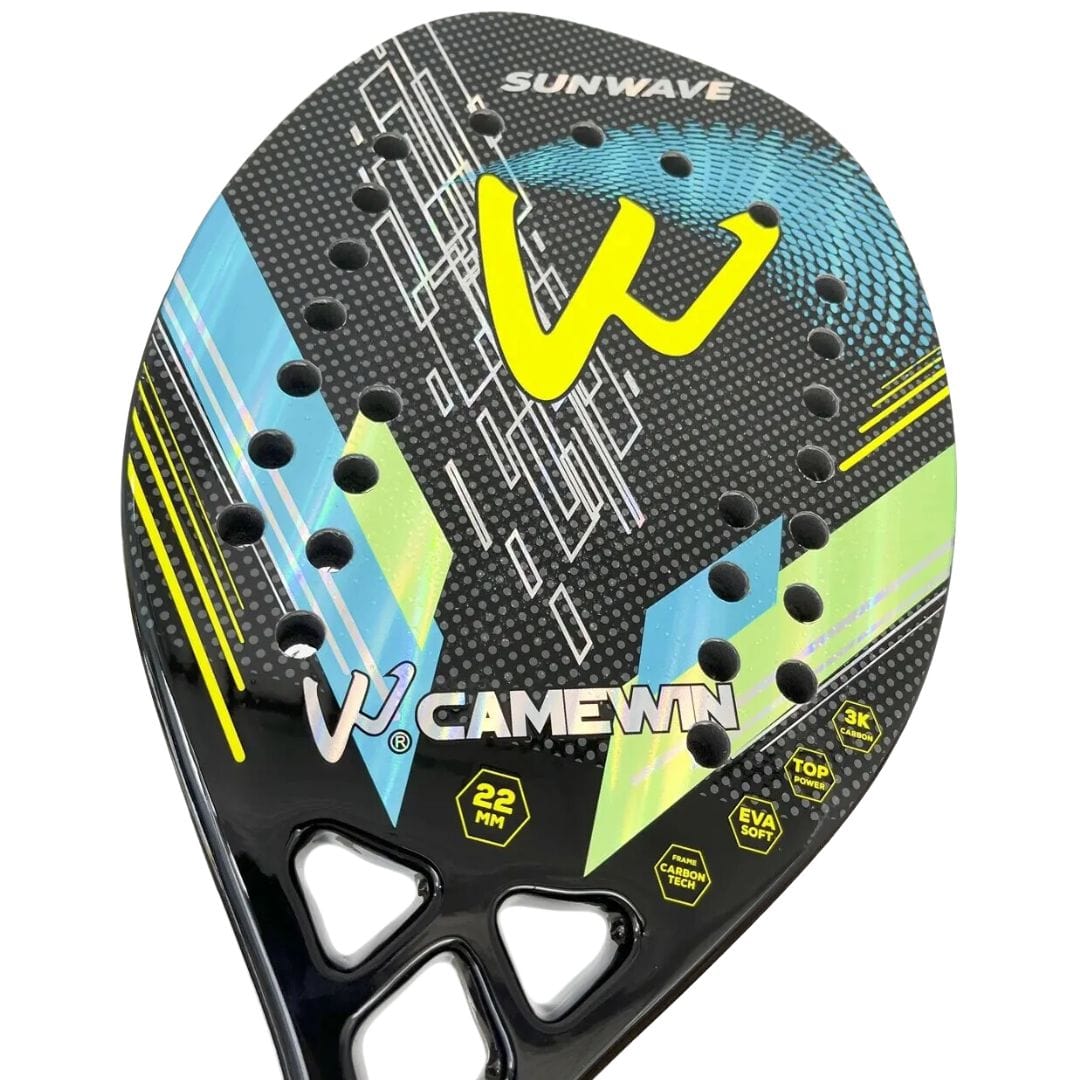outdoor equipment : Padelracket 100% Carbon 320g - Ruw Oppervlak EVA-Schuim Kern - Roze Blauw voor Extra Grip in van Pantino
