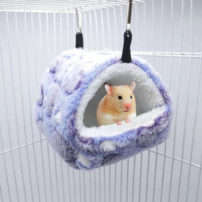 pets : Harry Hamster Huis - Extra Zacht Hamster Huis & Hangmat - Paars met Hartjes in van Pantino