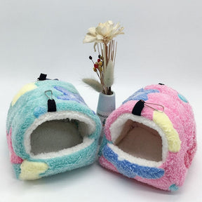 pets : Harry Hamster Huis - Extra Zacht Hamster Huis & Hangmat - Paars met Hartjes in van Pantino