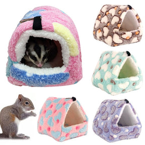 pets : Harry Hamster Huis - Extra Zacht Hamster Huis & Hangmat - Paars met Hartjes in van Pantino
