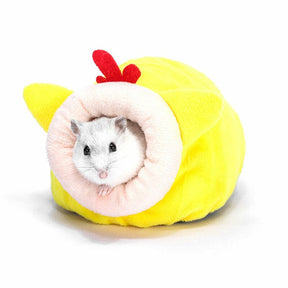 pets : Hetty Hamster Huisje - De Schattigste Slaapplek voor Jouw Hamster - Roze in Geel van Pantino