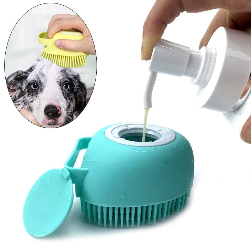 pets : Hondenborstel voor Onder de Douche - Een Heerlijke Massage - Hartje Blauw in Hartje Blauw van Pantino
