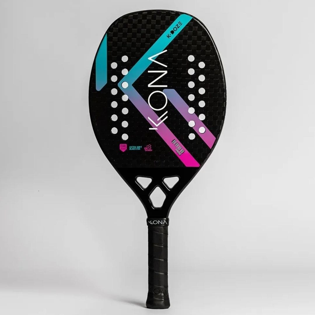 outdoor equipment : Padelracket 100% Carbon Lichtgewicht Duurzaam - Oranje Roze voor Precisie en Balans in Roze van Pantino
