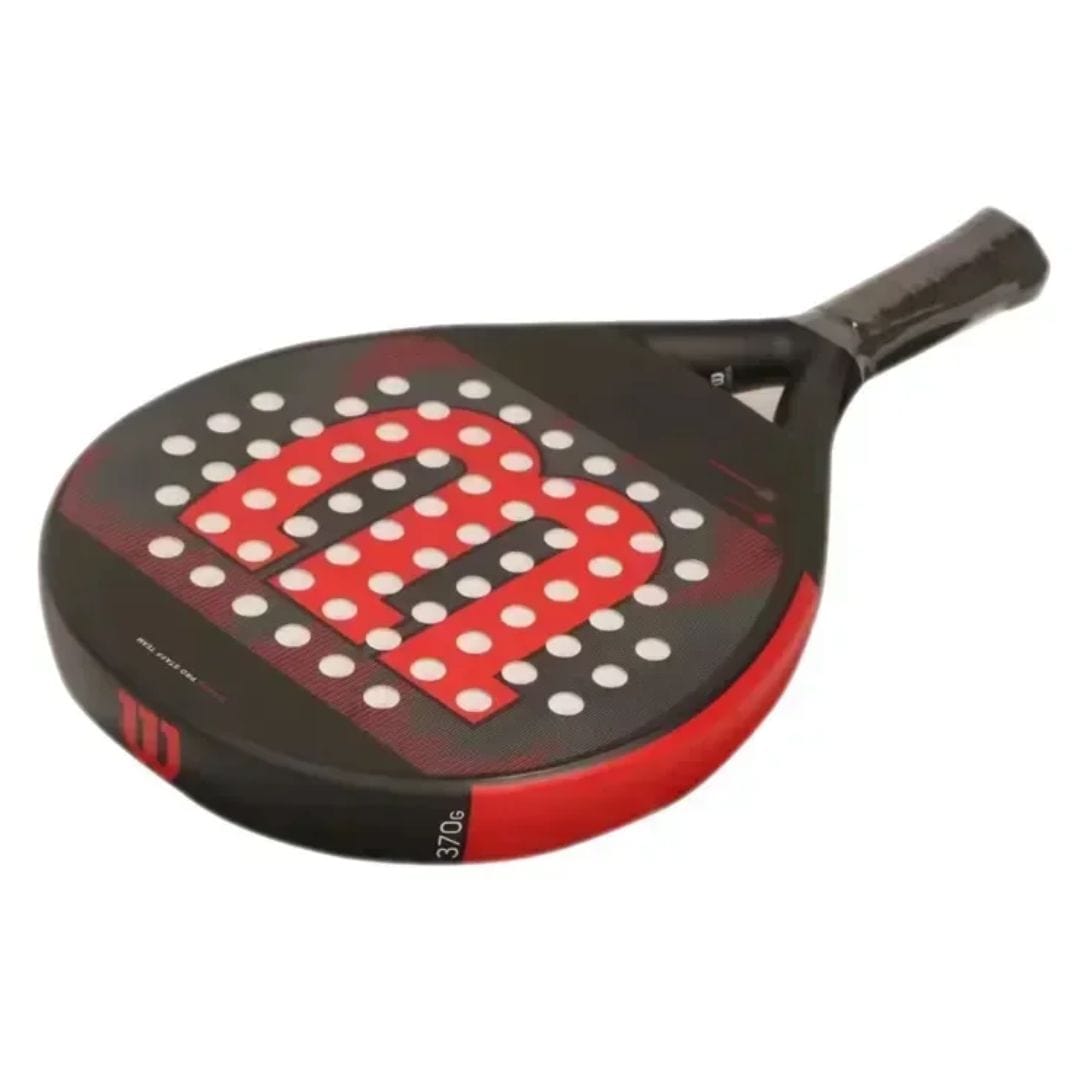other : Padelracket Pro 100% Carbonfiber Ruw Oppervlak - EVA-Schuim Kern 5 Varianten Rood Wit Zwart Maximale Controle in van Pantino