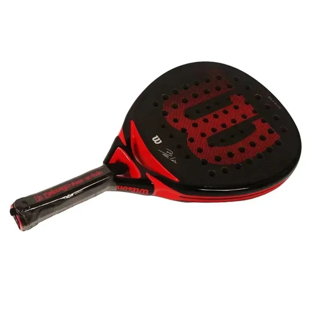 other : Padelracket Pro 100% Carbonfiber Ruw Oppervlak - EVA-Schuim Kern 5 Varianten Rood Wit Zwart Maximale Controle in van Pantino