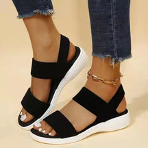 Espadrille Sandals : Sandalen Dames Rood - Handgemaakte Espadrille in Zwart van Pantino