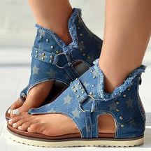 Sandals : Relax Comfort Sandalen Dames - Sandalen voor Ultiem Comfort en Ontspanning - Zwart in Blauw van Pantino