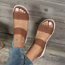 Espadrille Sandals : Sandalen Dames Rood - Handgemaakte Espadrille in Bruin van Pantino