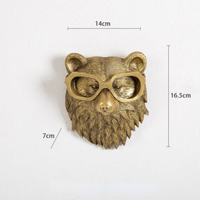 home & garden : Wanddecoratie Hertenkop 'Frankie' - Realistisch Kunsthars Wandornament in Beer van Pantino