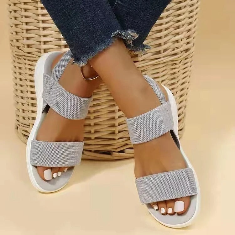 Espadrille Sandals : Sandalen Dames Rood - Handgemaakte Espadrille in Grijs van Pantino