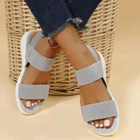 Espadrille Sandals : Sandalen Dames Rood - Handgemaakte Espadrille in Grijs van Pantino