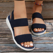 Espadrille Sandals : Sandalen Dames Rood - Handgemaakte Espadrille in Marineblauw van Pantino