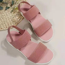 Espadrille Sandals : Sandalen Dames Rood - Handgemaakte Espadrille in Roze van Pantino
