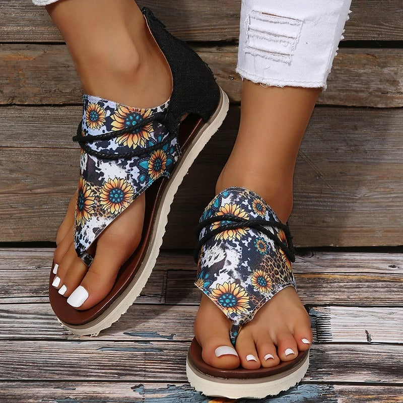 Sandals : Dames Sandalen - Ergonomische Orthopedische Schoenen voor Maximale Comfort in Grijs van Pantino