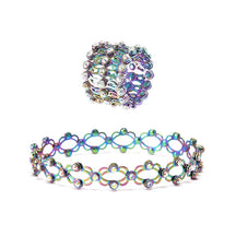 Bracelet : Armband Zilver - Elegante Ring (1 + 1) 2-In-1 in Regenboog van Pantino