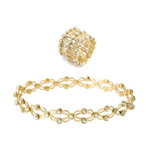 Bracelet : Armband Zilver - Elegante Ring (1 + 1) 2-In-1 in Goud en Diamanten van Pantino