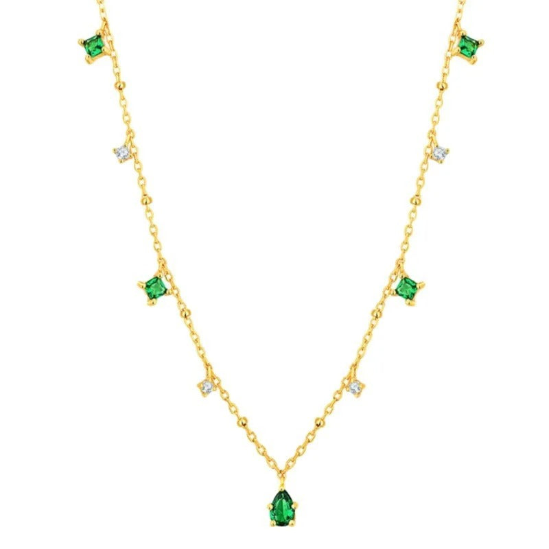 Necklace : Ketting Goud - Crystal Emily in Goud van Pantino
