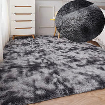 home & garden : Pluizig Vloerkleed Grijs - Zachte Woonkamer Slaapkamer Tapijt - Polyester in Grijs tie-dye 160x230 cm van Pantino