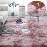 Fluffy Rug Gray - Soft Living Room Bedroom Carpet - Polyester
