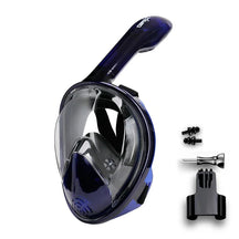 outdoor equipment : Duikmasker voor volwassenen - Siliconen panoramisch duikmasker voor onderwater avonturen in Donker blauw van Pantino