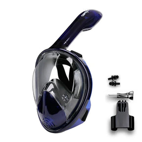 outdoor equipment : Duikmasker voor volwassenen - Siliconen panoramisch duikmasker voor onderwater avonturen in Donker blauw van Pantino
