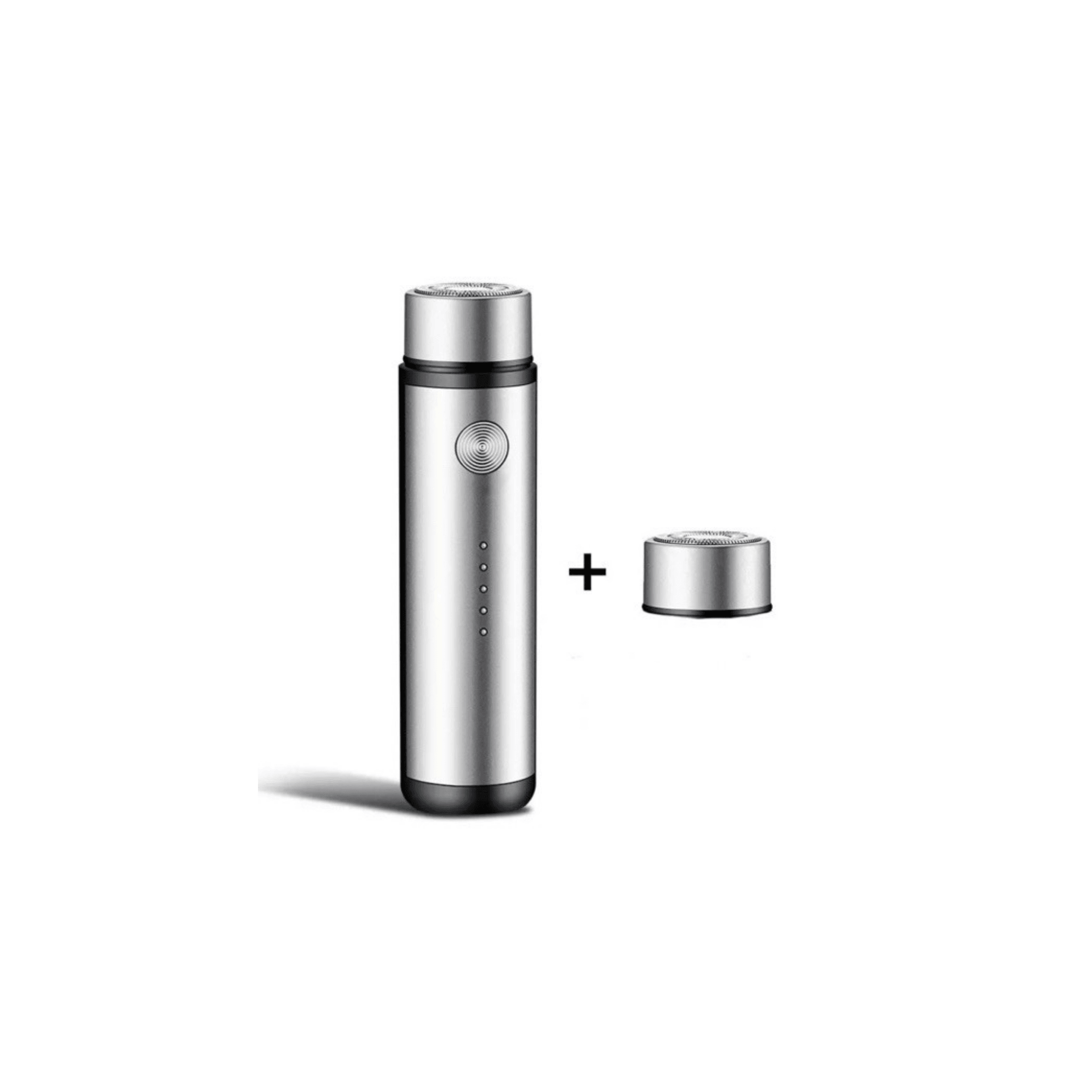 Electric Shaver : Veever Elektrisch Scheerapparaat - Waterdicht - Draadloos Nat en Droog Scheren in Metallic + reserve scheerkop van Pantino