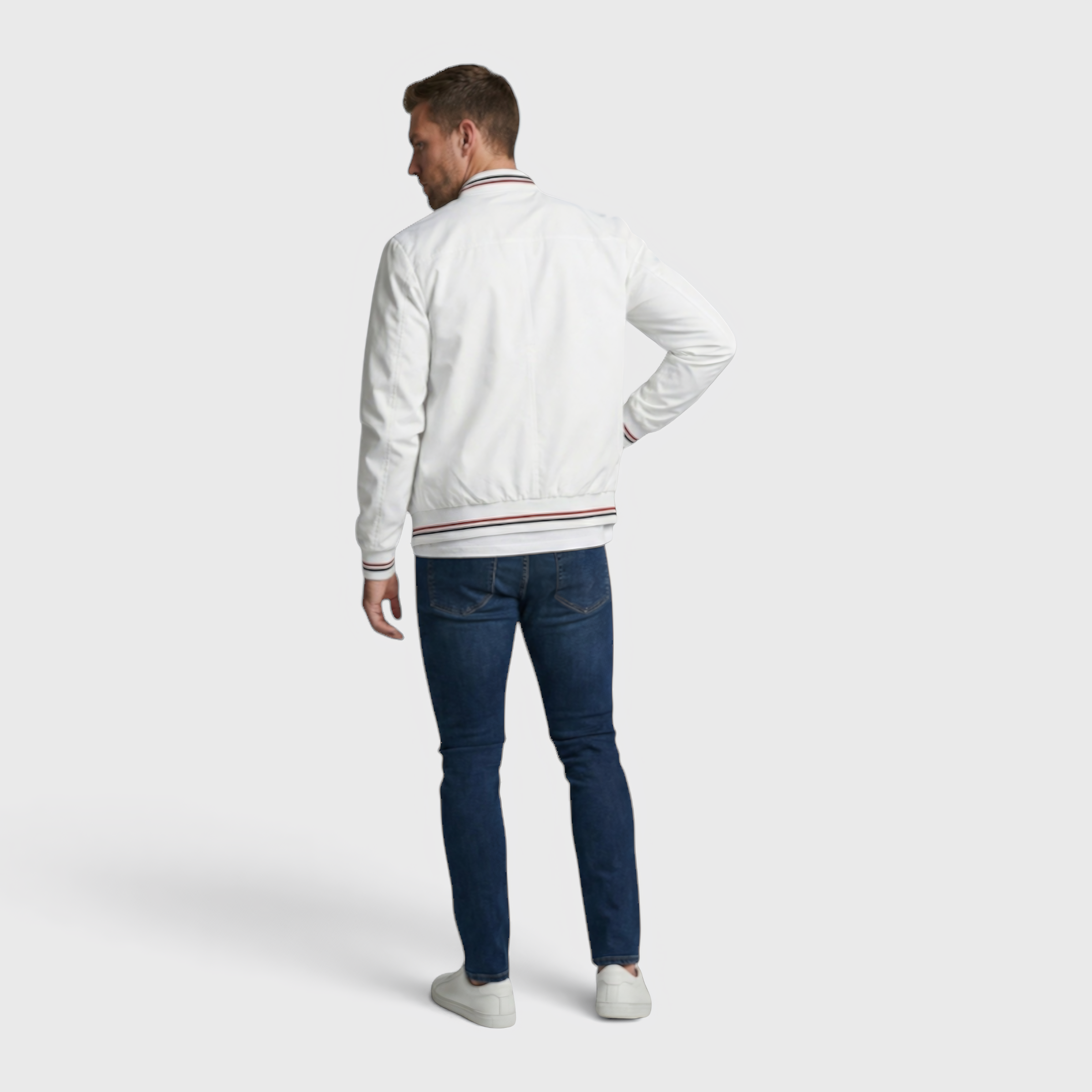 AS - Mens - Bomber Jacket : Heren Bomberjack - Casual, Waterafstotend met Opstaande Kraag in van Loranza
