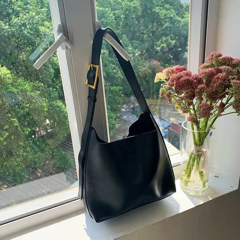 bags : Vera Shoulder Bag Brown - Tas in Black van Pantino